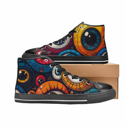 WOMEN'S Cartoon Eyeballs High Top Canvas Dreamcore Custom Shoes