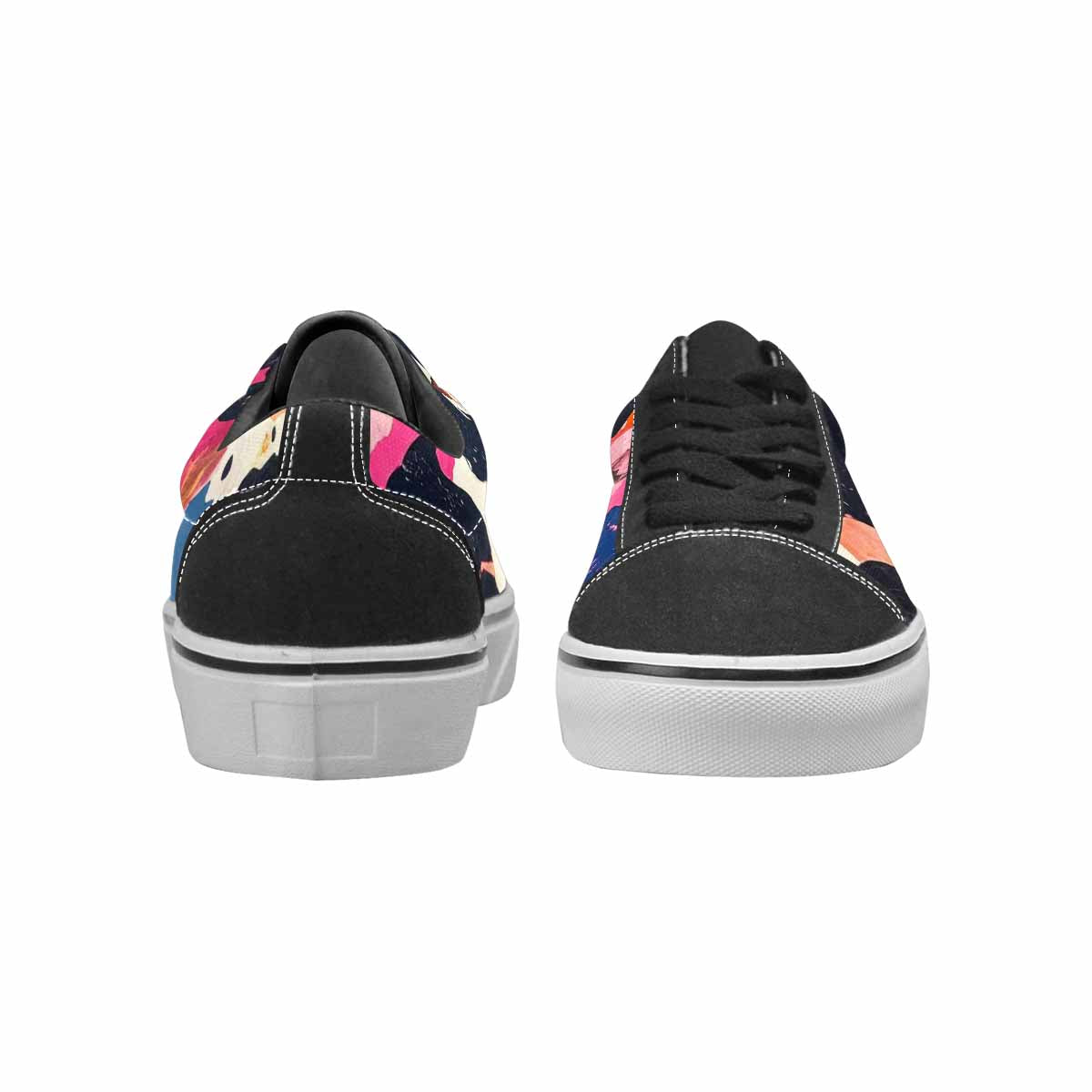 WOMEN'S Cow Animal Print Canvas Lace-Up Cottagecore Custom Shoes