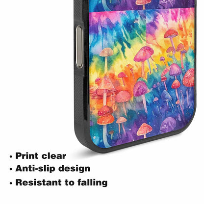 iPhone 16 Pro Max Case — Mushrooms Tie Dyemushrooms Pat, Custom Print Case Cover