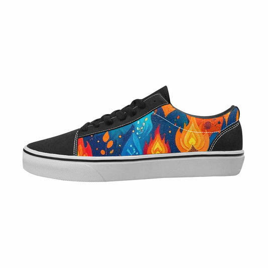 Flame Burst Custom Canvas Shoes | Men's | Freaky Shoes®