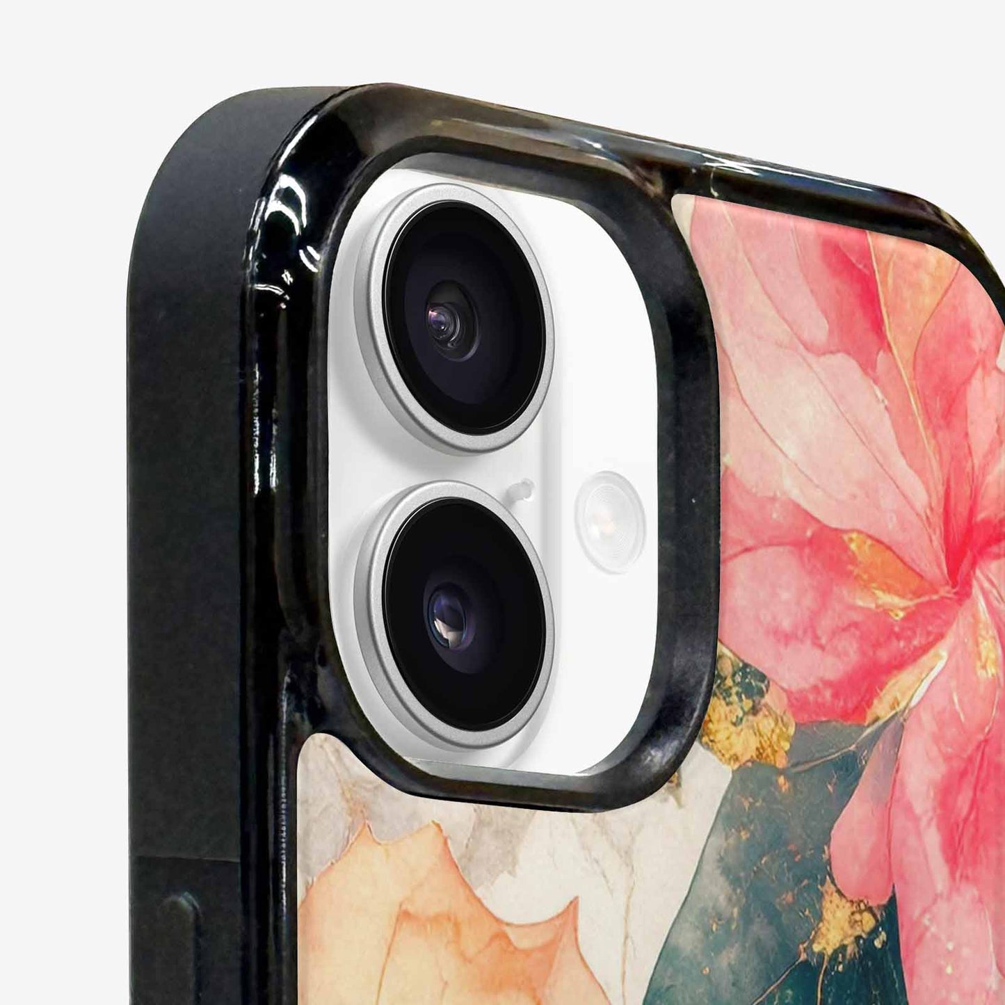 iPhone 16 Case — Marble Floral, Custom Phone Case