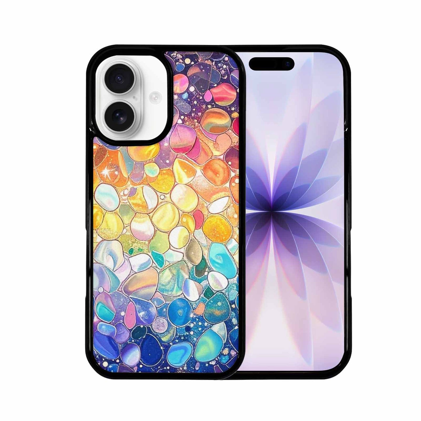 iPhone 17 Case — Holographic Iridescent Shimmer Pattern Original Art, Custom Printed Phone Case