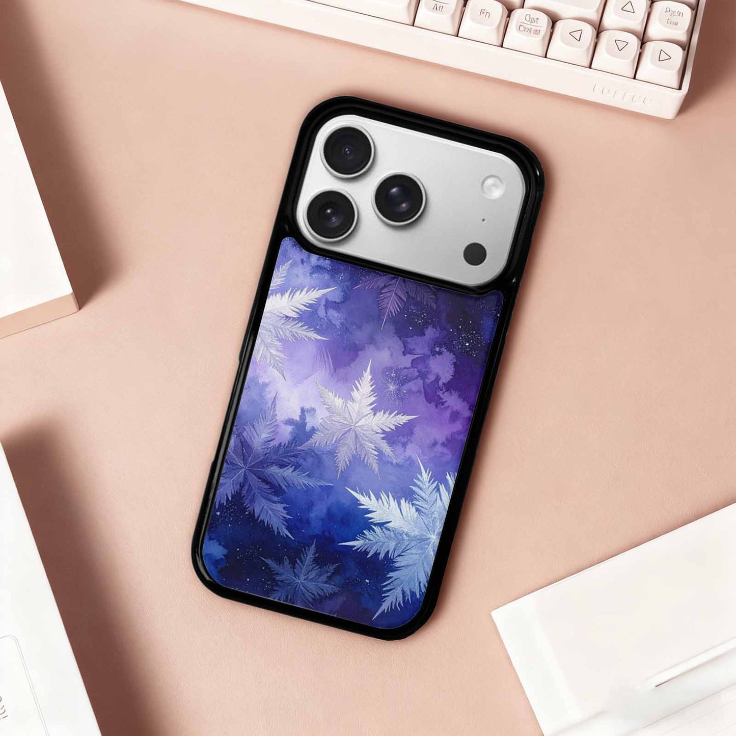 iPhone 17 Pro Case — Seamless Tileable Pattern Of Overlapping Galaxy, Custom Printed Phone Case