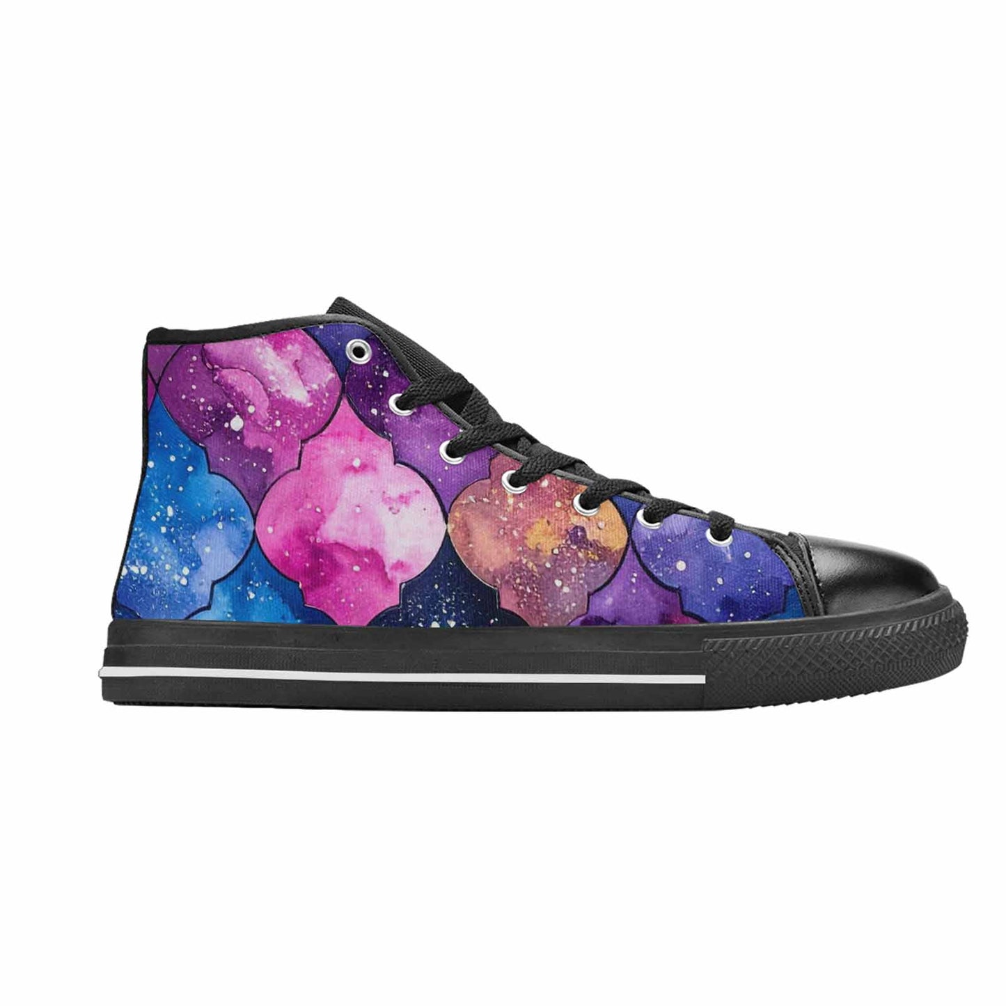 MEN'S Galaxy Stars Nebula High Top Canvas Grunge Custom Sneakers