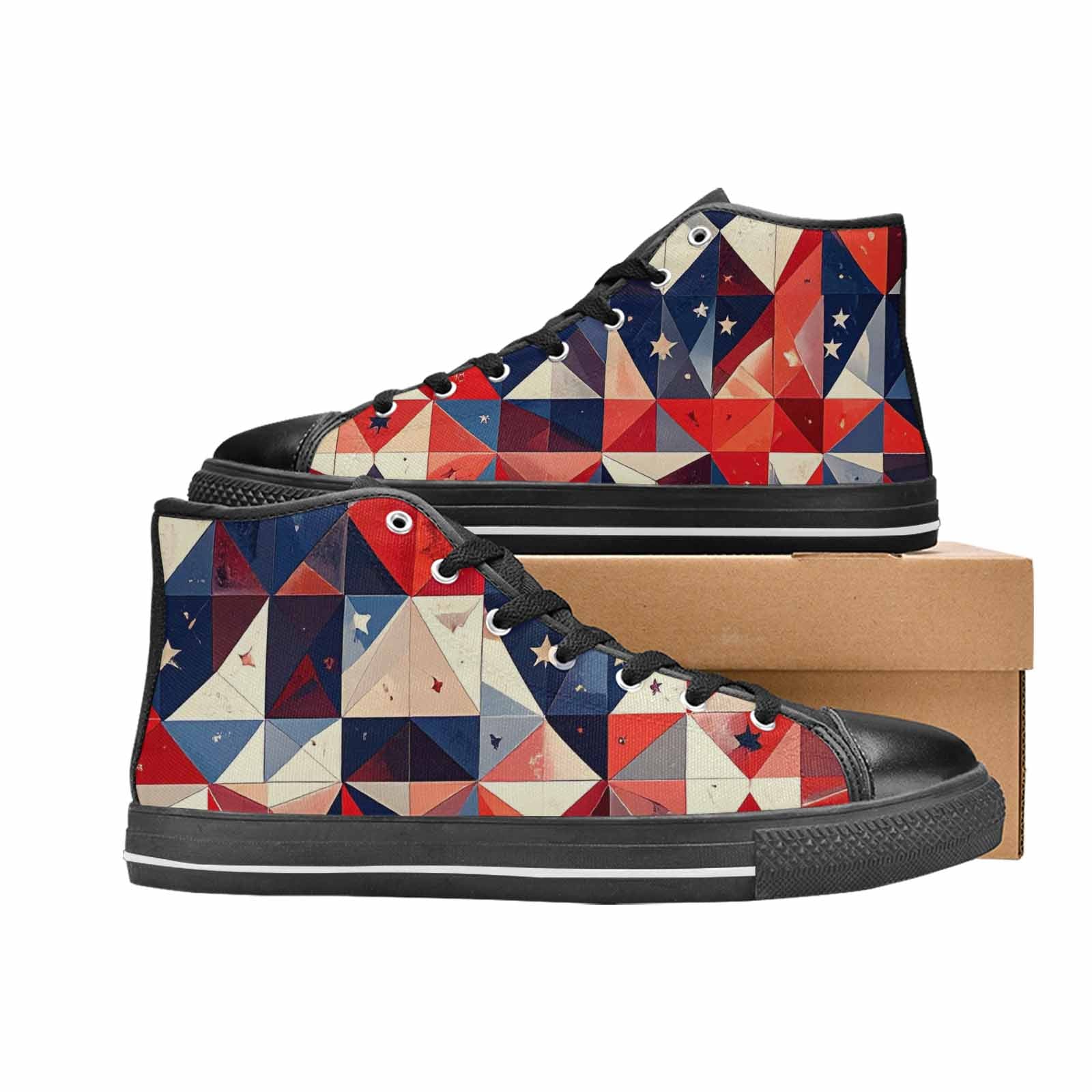 MEN'S American Flag Stars High Top Canvas Dreamcore Shoes