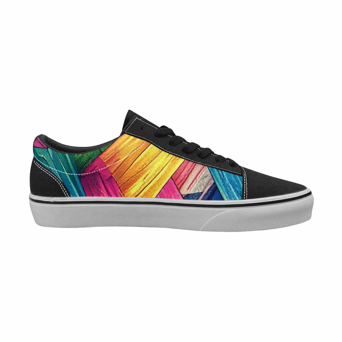 WOMEN'S Polysexual Flag Color Canvas Lace-Up Dark Academia Shoes