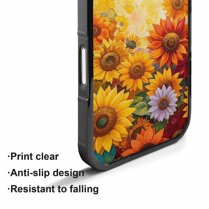 iPhone 17 Case — Full Color Vibrant Sunflower Floral, Custom Printed Phone Case
