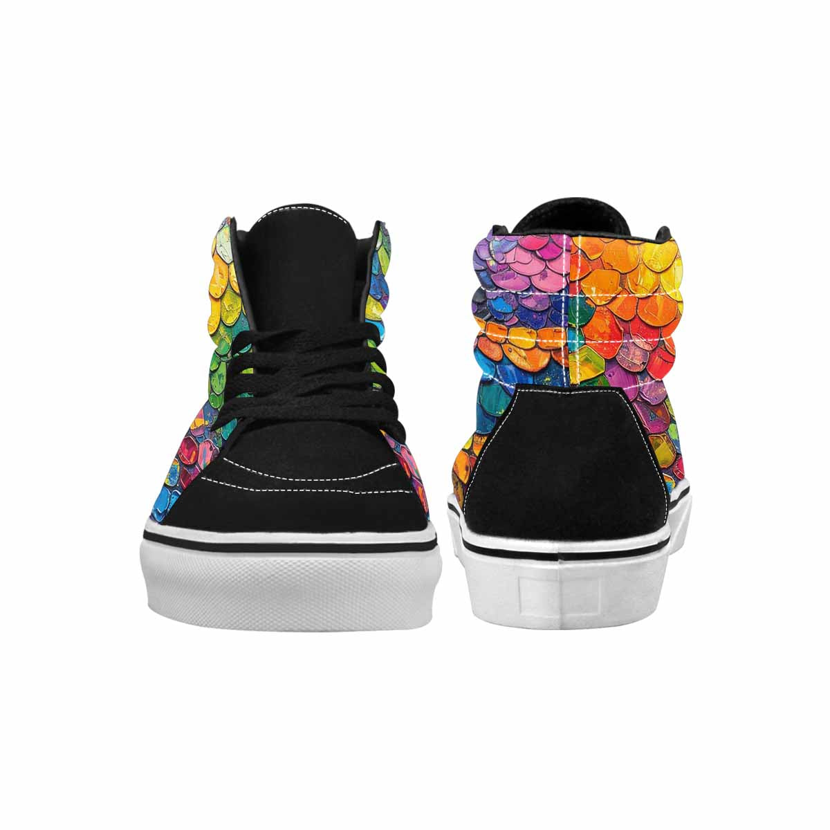 MEN'S Reptile Scale High Top Canvas Neon Fantasy Shoes