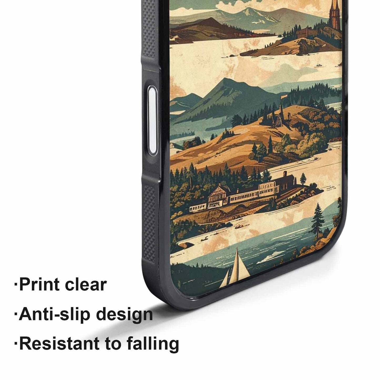 iPhone 17 Pro Case — Vintage Travel Artwork Pattern Retro Vintage, Custom Printed Phone Case