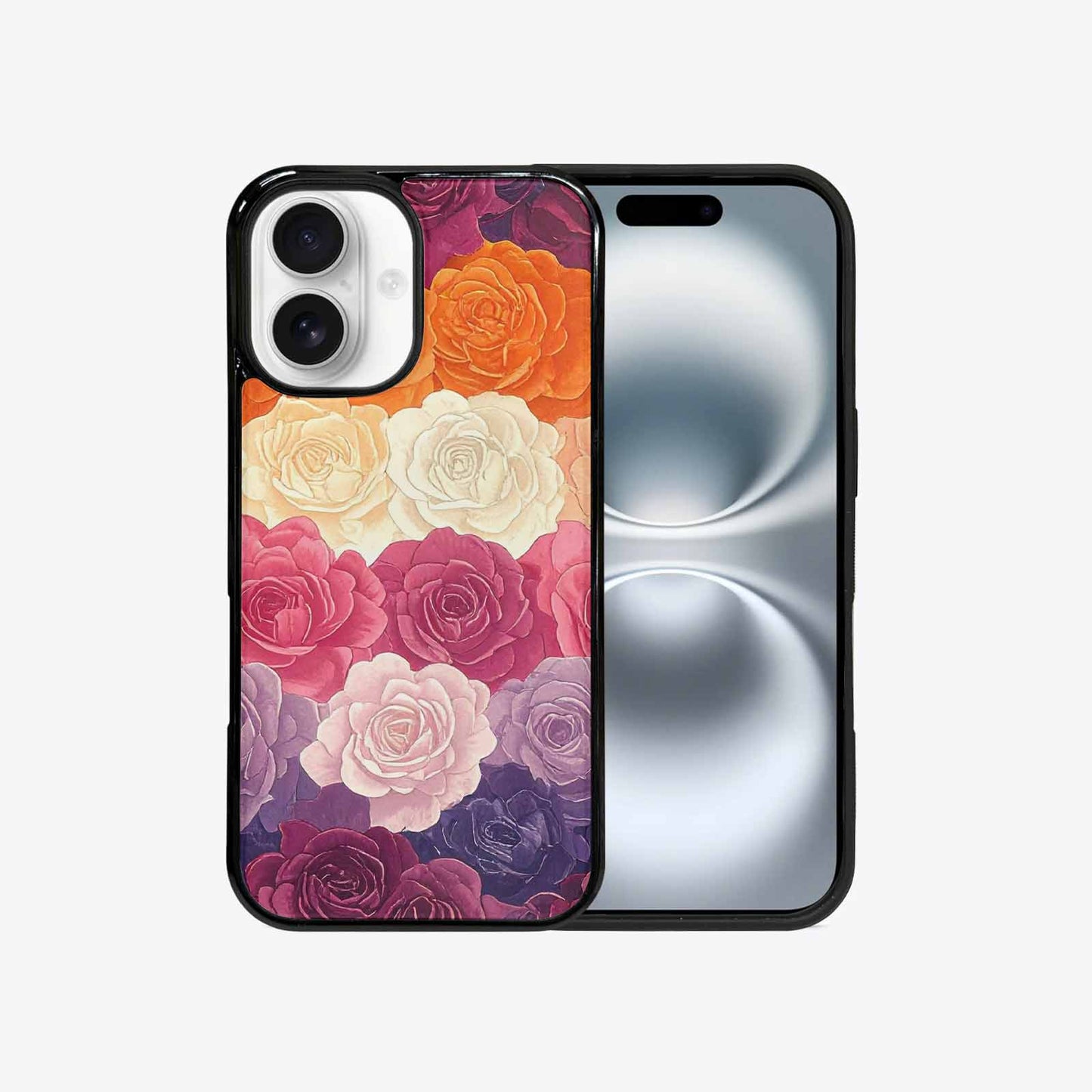 iPhone 16 Case — Lesbian Flag Color Theme Small Rainbow, Unique Phone Case Design