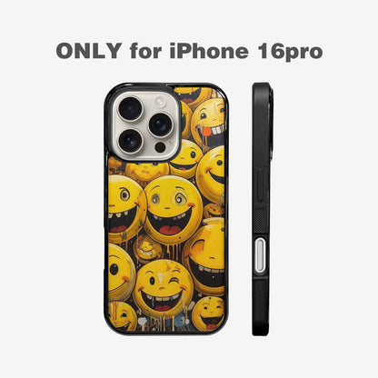 iPhone 16 Pro Case — Melting Moon Smiley Red Splatt Nsg, Personalized Phone Case