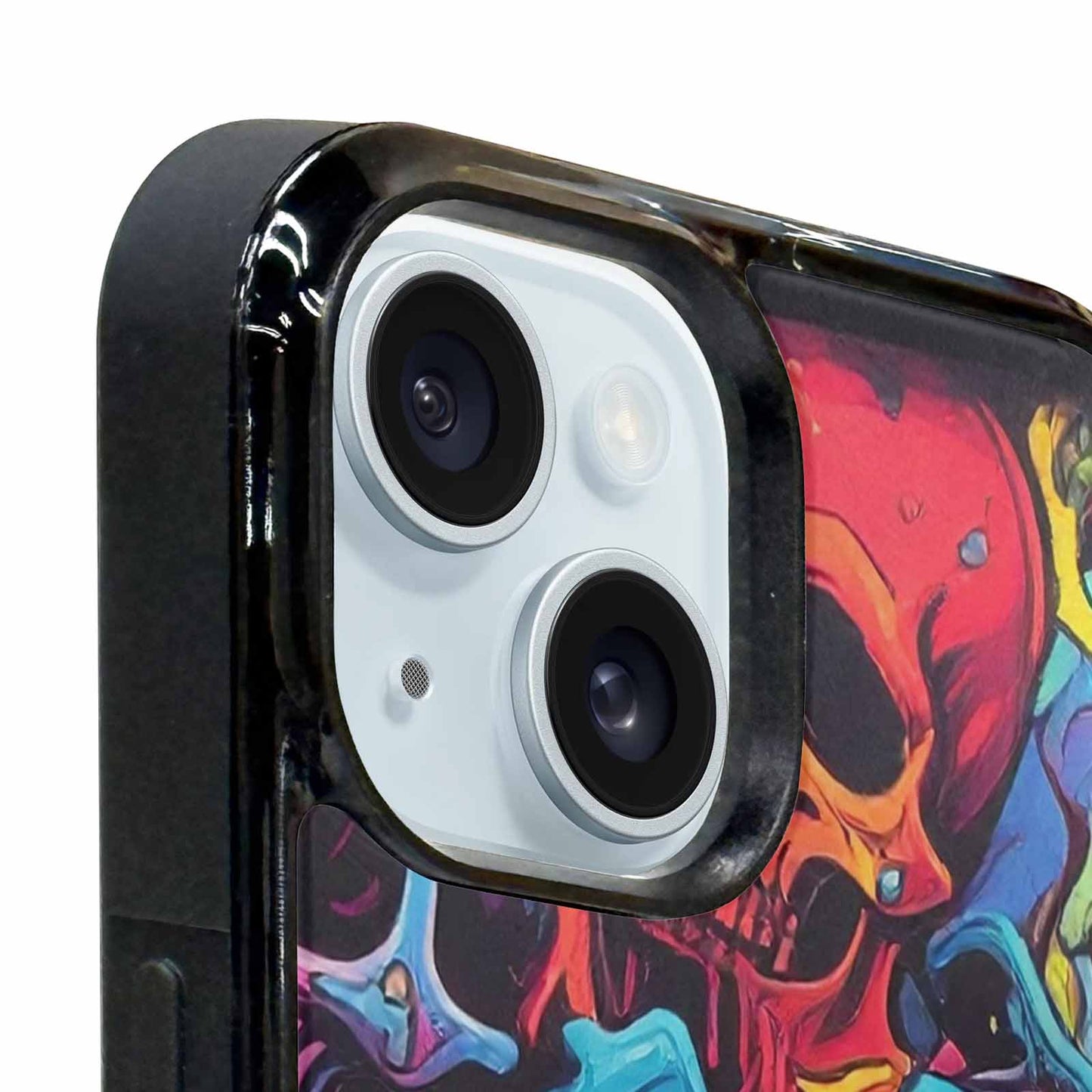 iPhone 15 Plus Case — 1000s Of Skulls Digital Camo Drip, Customized Protective Case