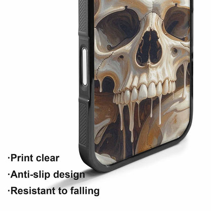 iPhone 17 Case — Seamless Tileable Pattern Of Gothic Skulls, Custom Print Case Cover