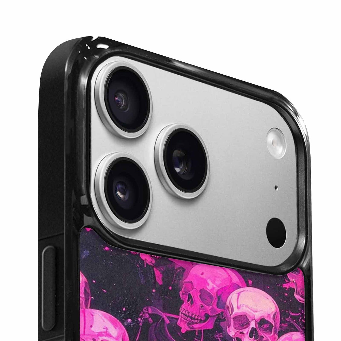 iPhone 17 Pro Max Case — Skeletons Neon Pink Glowskelet Original Art, Original Design Phone Case