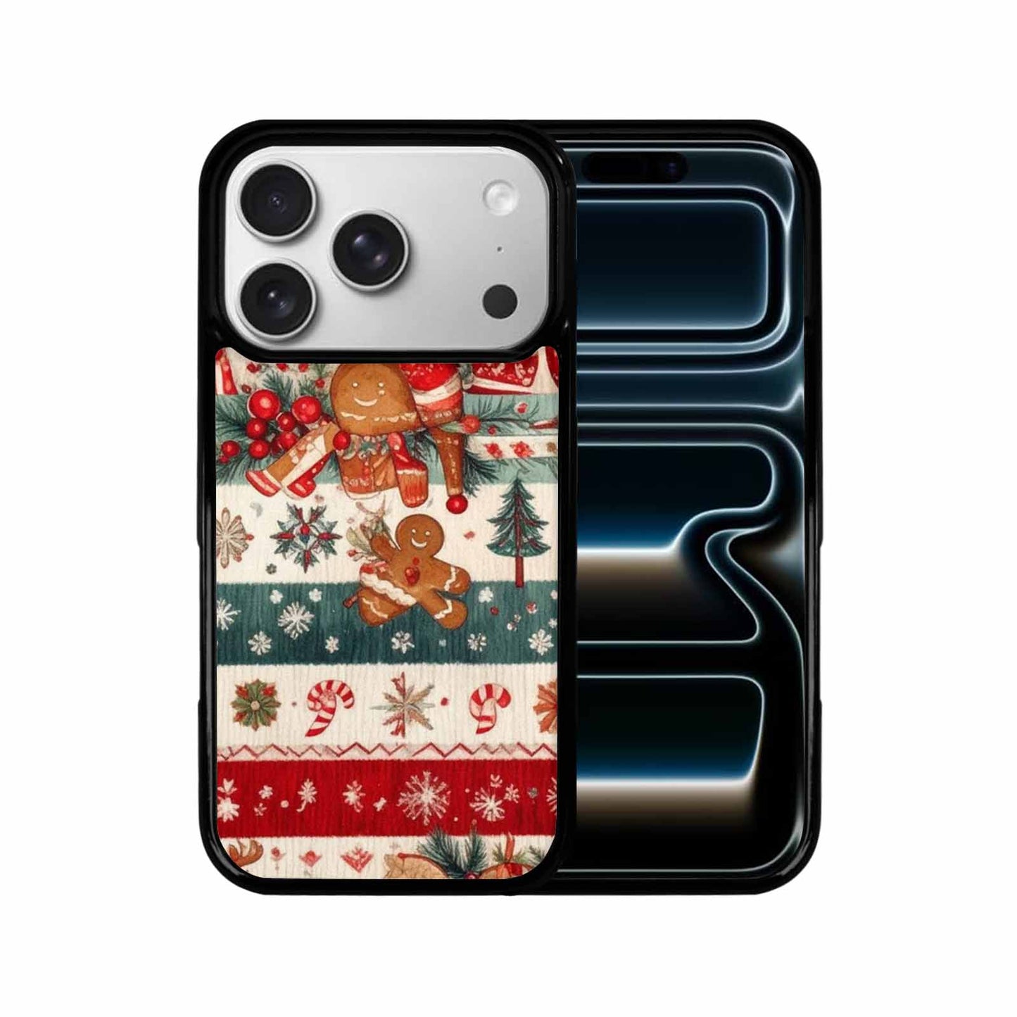 iPhone 17 Pro Case — Small Christmas Holly Snowflake Candy Original, Custom Designed Case Cover