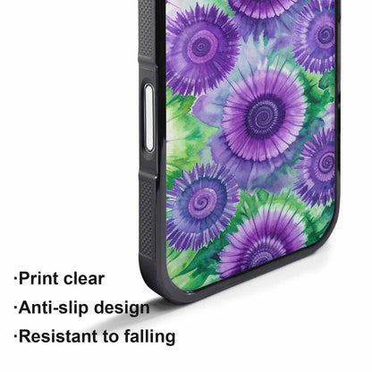 iPhone 17 Pro Max Case — Tie Dye Purple Green Tie Dye, Custom Designed Case Cover