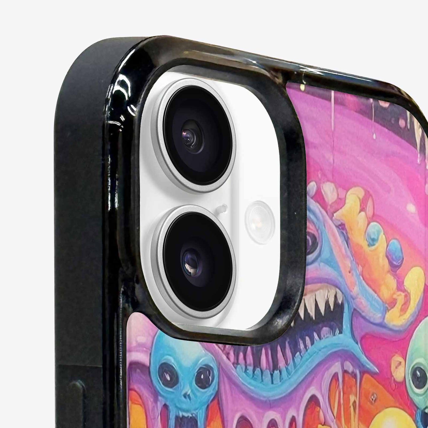 iPhone 16 Plus Case — Aliens Tie Dyemelting Aliens P, Custom Phone Case