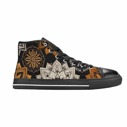 WOMEN'S Mandala High Top Canvas Dark Academia Custom Shoes