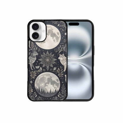 iPhone 16 Plus Case — Wolves Everywhere Collage Overlap Small Wolf, Custom Made Phone Cover