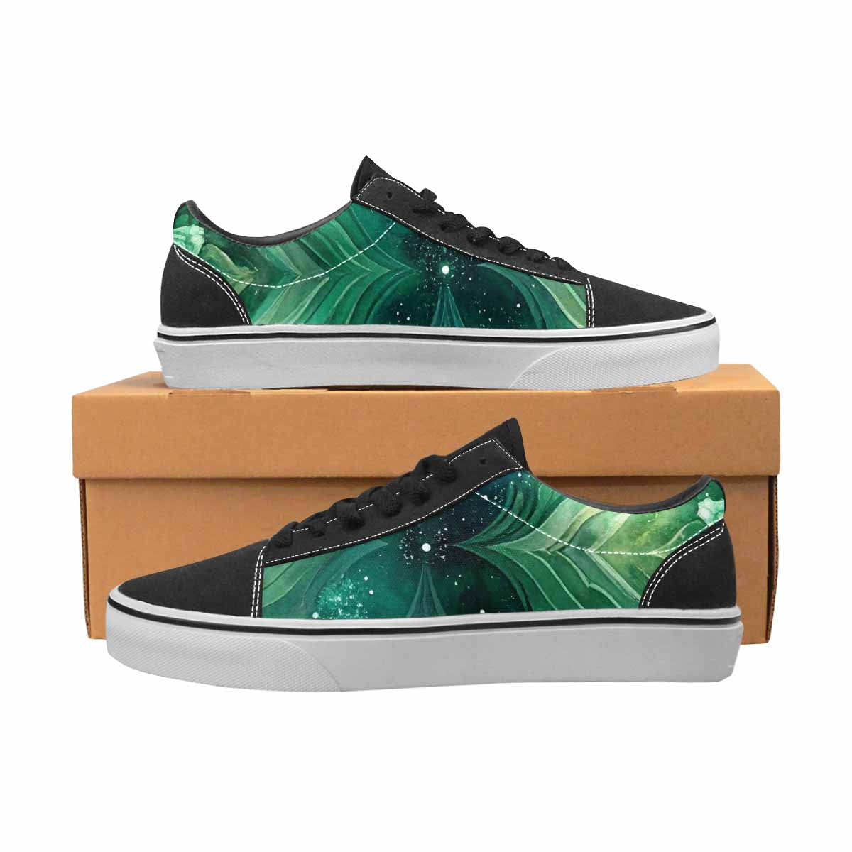 WOMEN'S Galaxy Art - Canvas Lace-Up Dark Academia Custom Shoes
