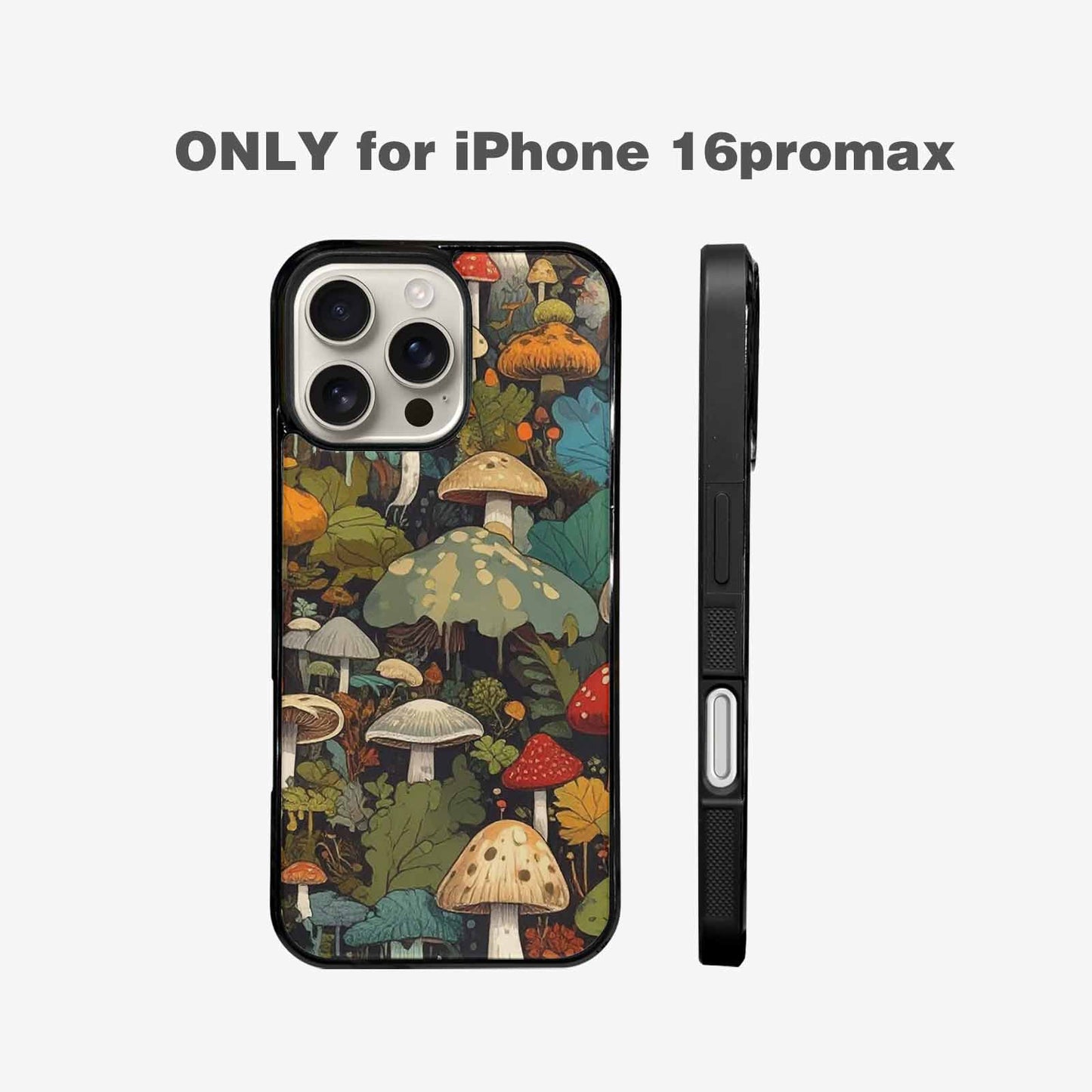 iPhone 16 Pro Max Case — Mushrooms Camomushrooms Patter Bki Personalized Phone, Unique Phone Case Design