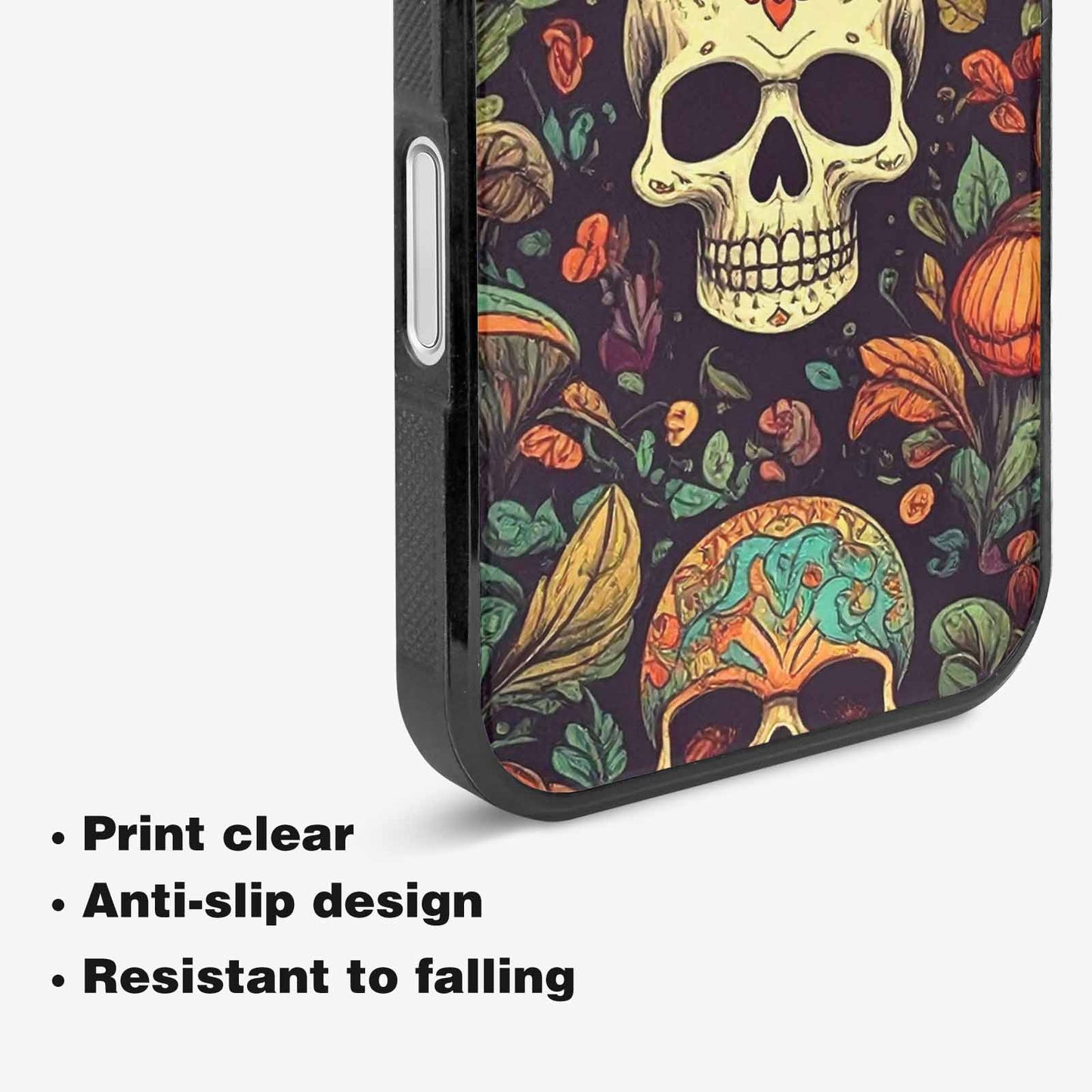 iPhone 16 Case — Mushrooms And Skulls, Custom Phone Case