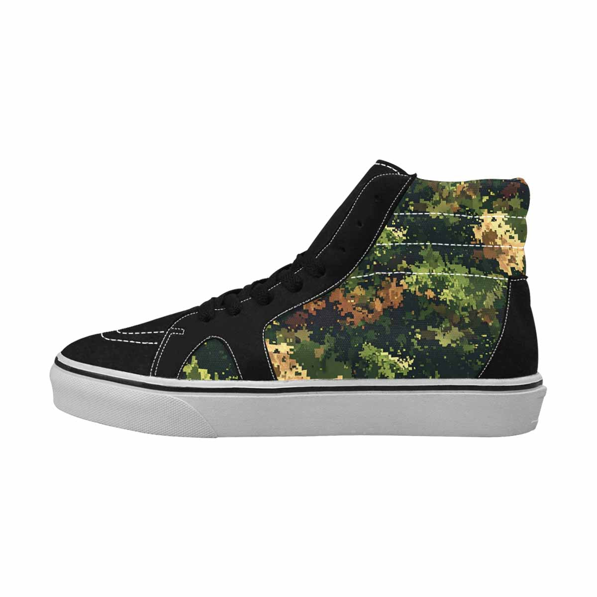 MEN'S Military Camouflage Blotch High Top Canvas Neon Fantasy Custom Shoes