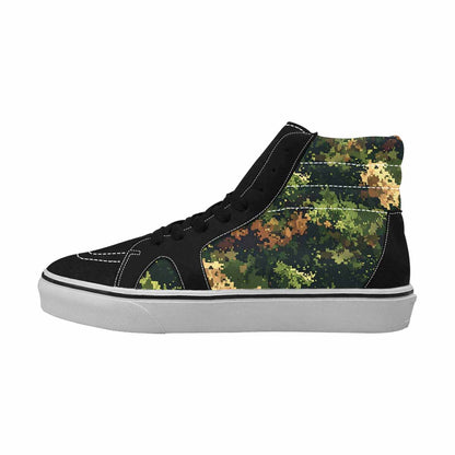 MEN'S Military Camouflage Blotch High Top Canvas Neon Fantasy Custom Shoes