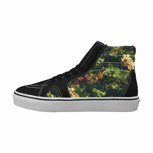 MEN'S Military Camouflage Blotch High Top Canvas Neon Fantasy Custom Shoes