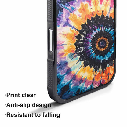 iPhone 17 Pro Case — Black Blue Ink Tie Dye Tie, Original Design Phone Case