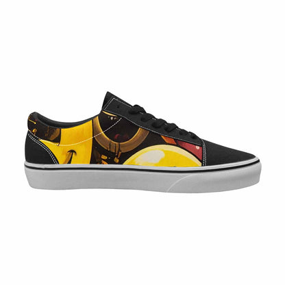 WOMEN'S Melting Moon Smiley  Lace-Up Canvas Aesthetic Custom Shoes