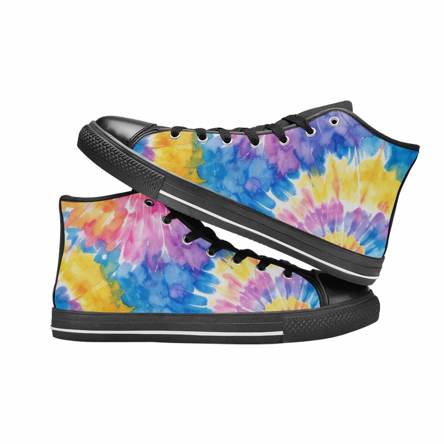 MEN'S Tie Dye Swirl High Top Canvas Aesthetic Sneakers