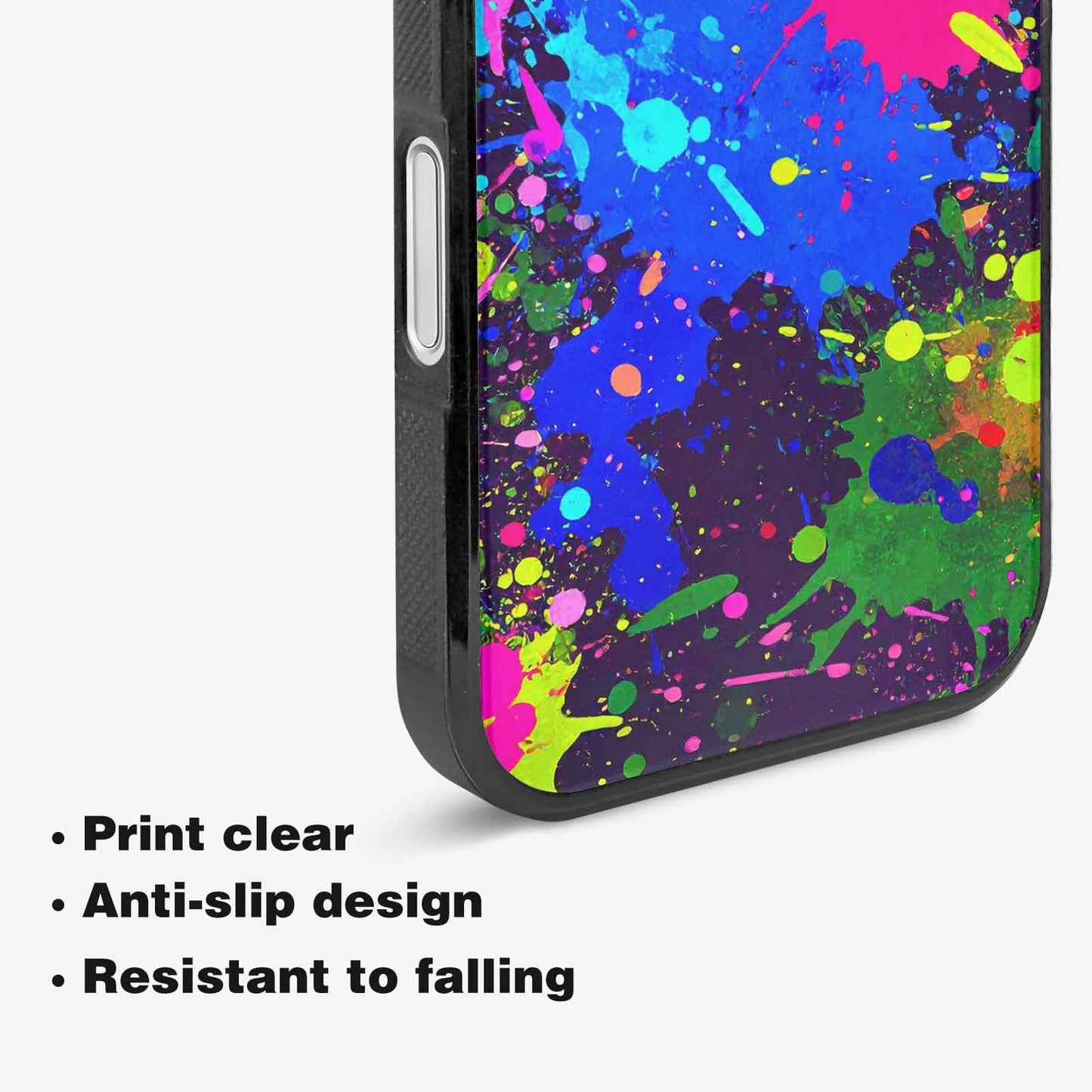 iPhone 16 Case — Neon Paint Splatter Custom, Original Design Phone Case