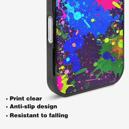 iPhone 16 Case — Neon Paint Splatter Custom, Original Design Phone Case