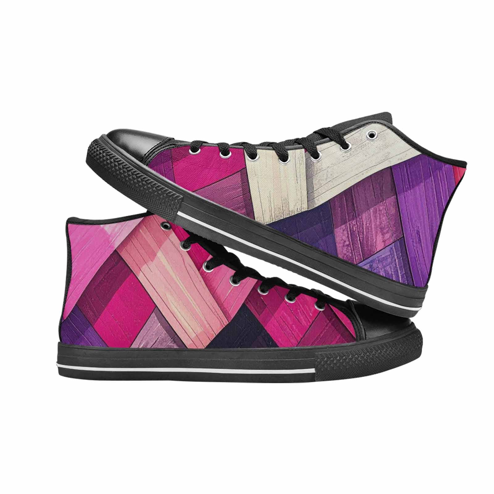 MEN'S Genderfluid Flag Color High Top Canvas Cottagecore Custom Sneakers
