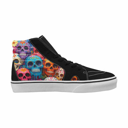 MEN'S Sugar Skulls Melting Sugar High Top Canvas Neon Fantasy Custom Shoes