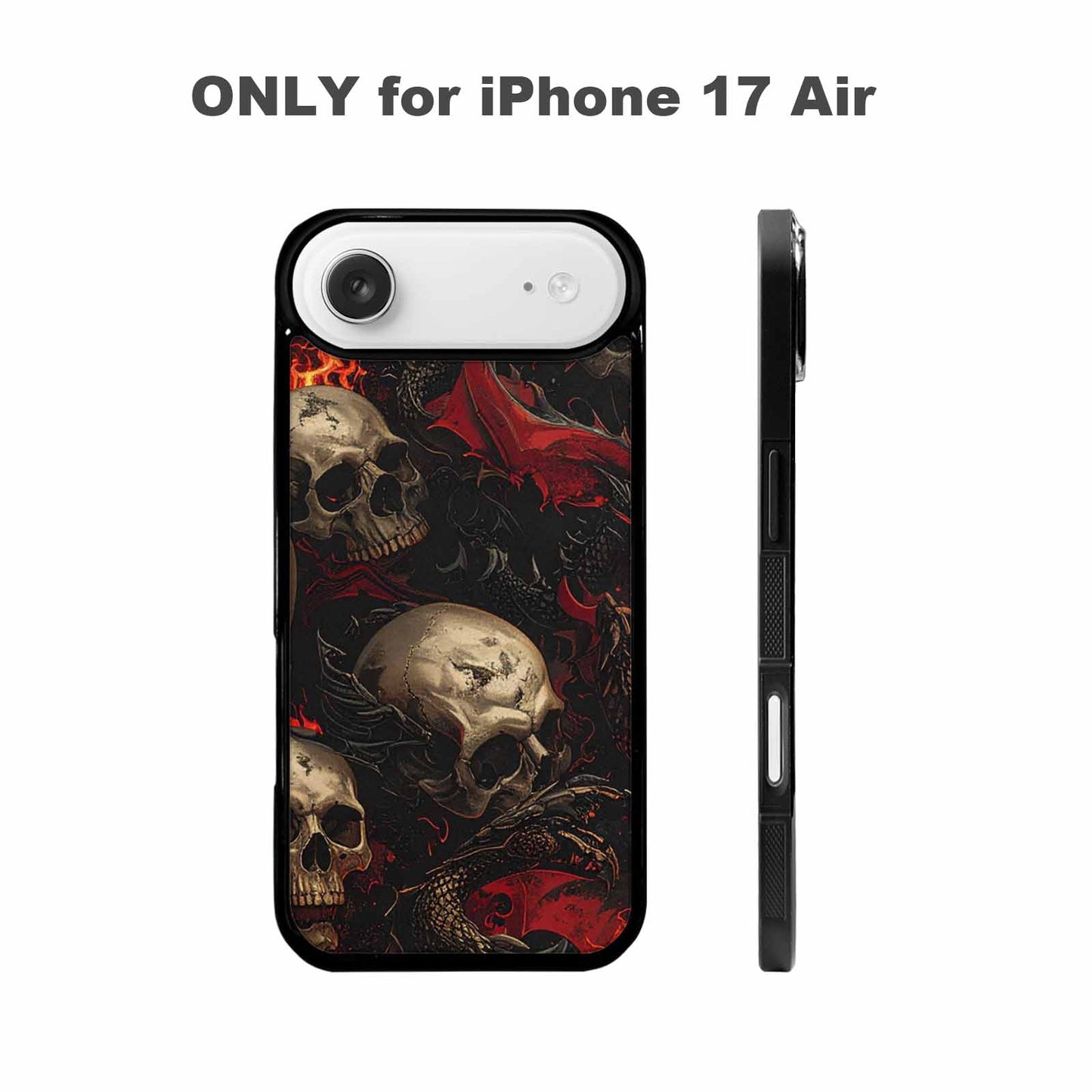 iPhone 17 Air Case — Skull Dark Art Gothic Print Gothic, Custom Printed Phone Case