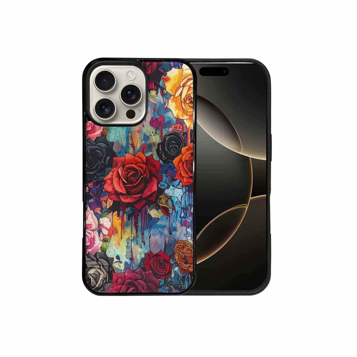 iPhone 16 Pro Max Case — Gothic Rose Gothic Roses Pattern Hundreds, Custom Phone Case