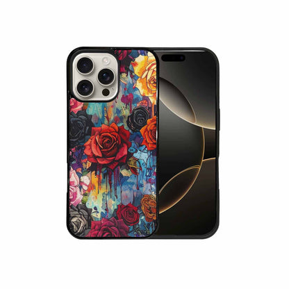 iPhone 16 Pro Max Case — Gothic Rose Gothic Roses Pattern Hundreds, Custom Phone Case