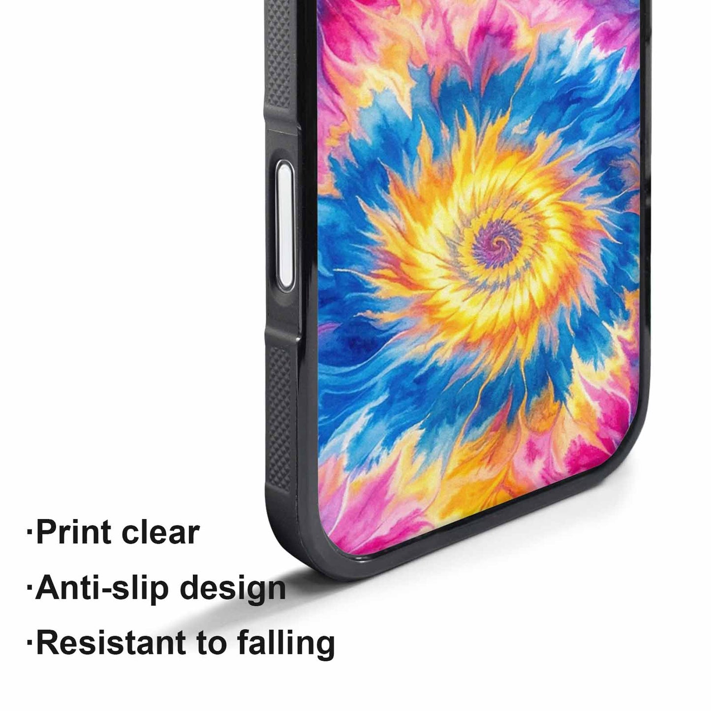 iPhone 17 Pro Case — Small Tie Dye Swirl Pattern Tie, Custom Phone Case