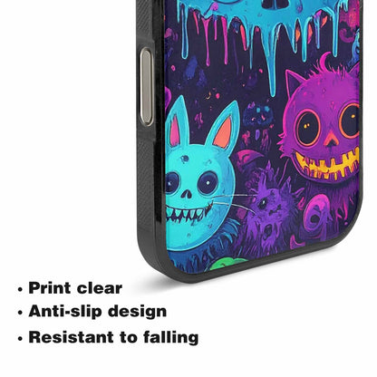 iPhone 16 Pro Max Case — Mixed Toxic Glow Creature Pattern Hundreds, Custom Made Phone Cover
