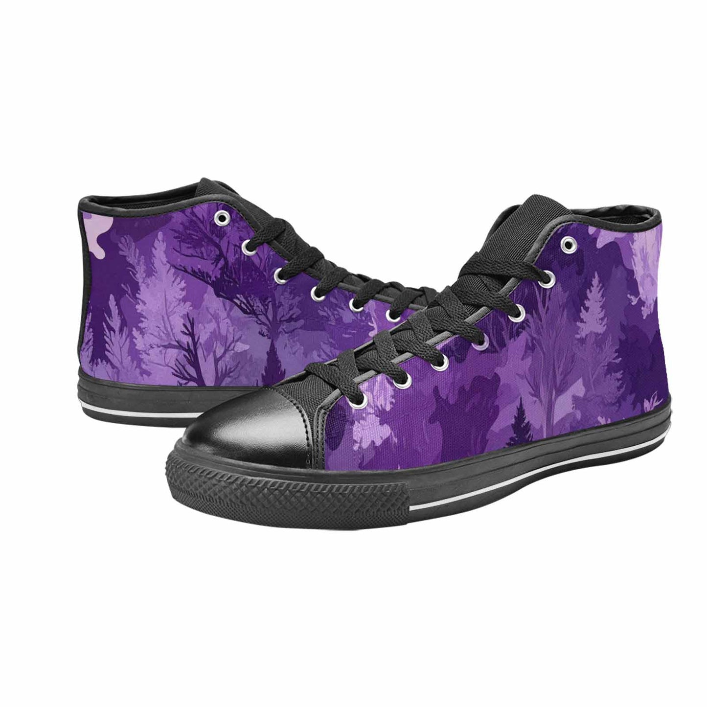 MEN'S Military Camouflage Blotch High Top Canvas Grunge Custom Shoes