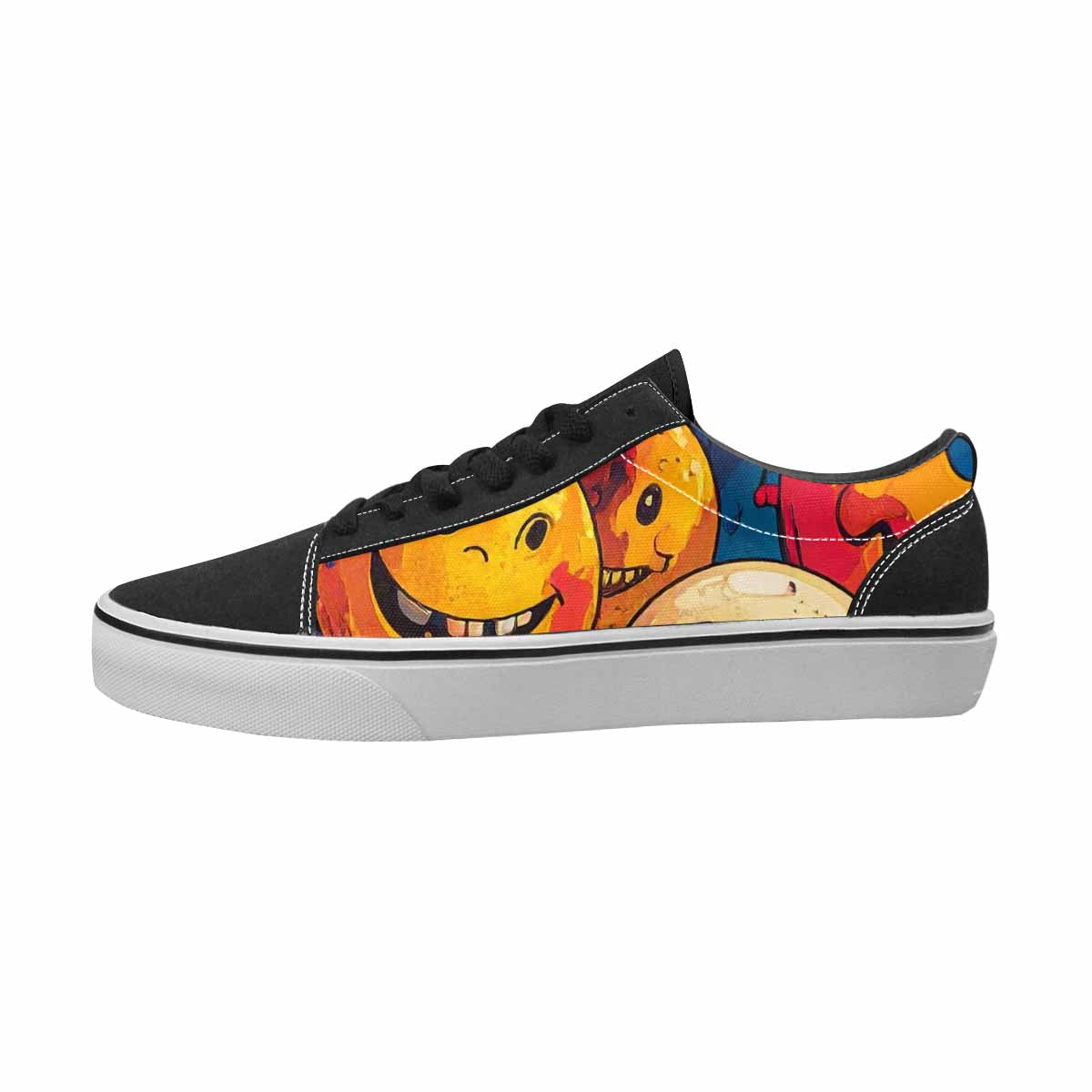 MEN'S Smiley Face Canvas Boutique Wallpaper Art Custom Streetwear Shoes