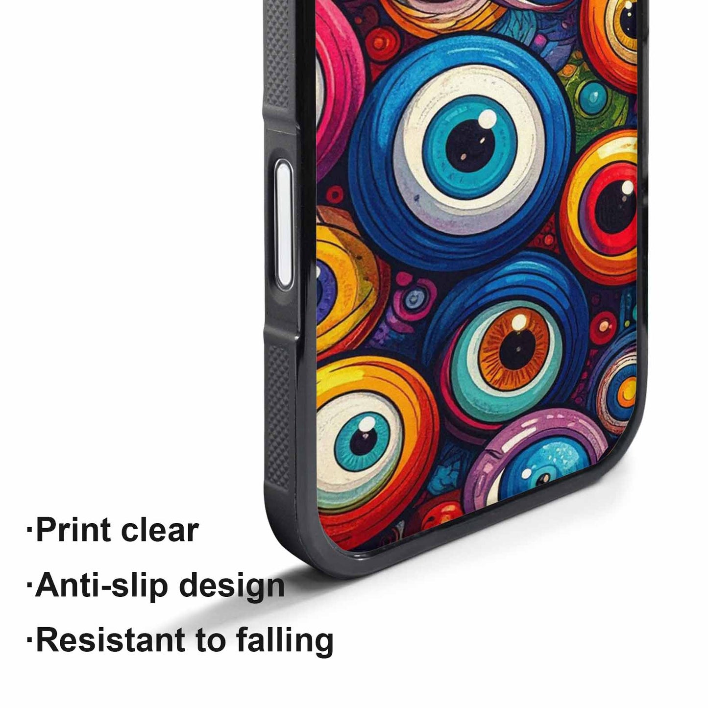 iPhone 17 Pro Case — Seamless Tileable Pattern Of Overlapping Cartoon, Custom Printed Phone Case