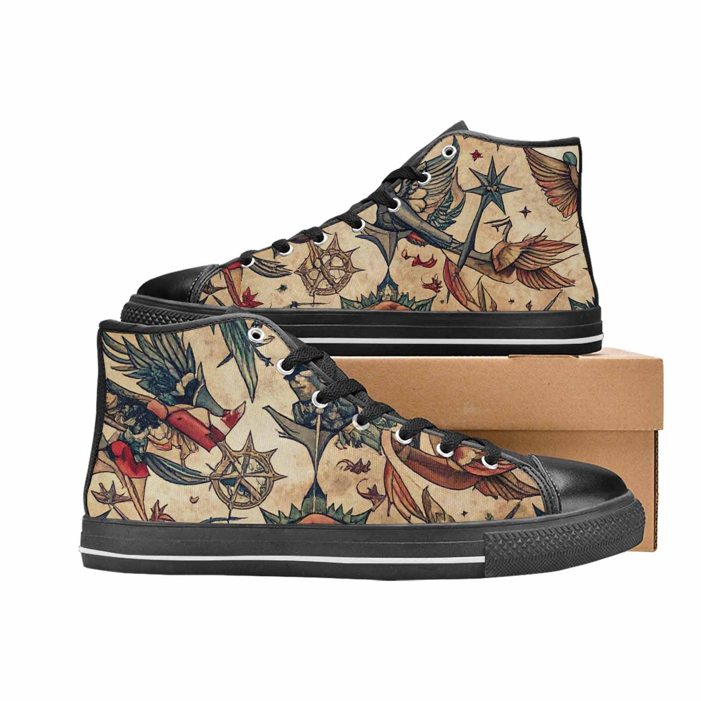 MEN'S Old School Tattoo High Top Canvas Aesthetic Sneakers