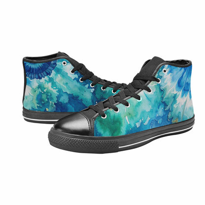 MEN'S Tie Dye - High Top Canvas Surreal Custom Sneakers