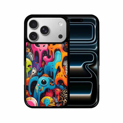 iPhone 17 Pro Case — Melting Aliens Pattern Hundreds Of Alien, Custom Made Phone Cover