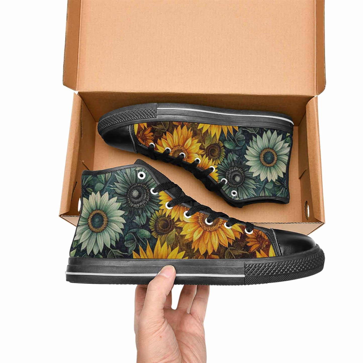 WOMEN'S Sunflower High Top Canvas Y2K Sneakers