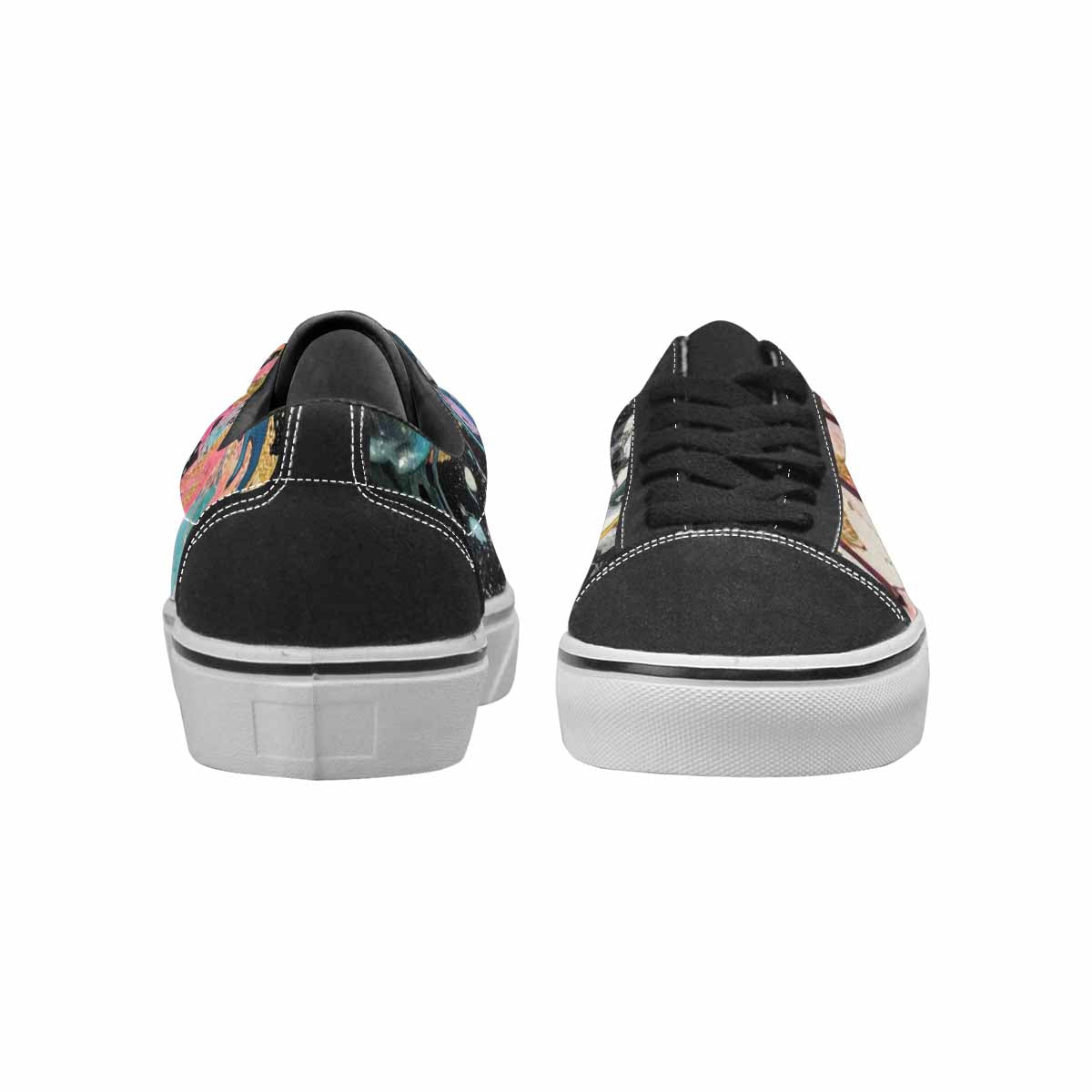 WOMEN'S Aliens  Marble Melting Lace-Up Canvas Wallpaper Art Custom Sneakers