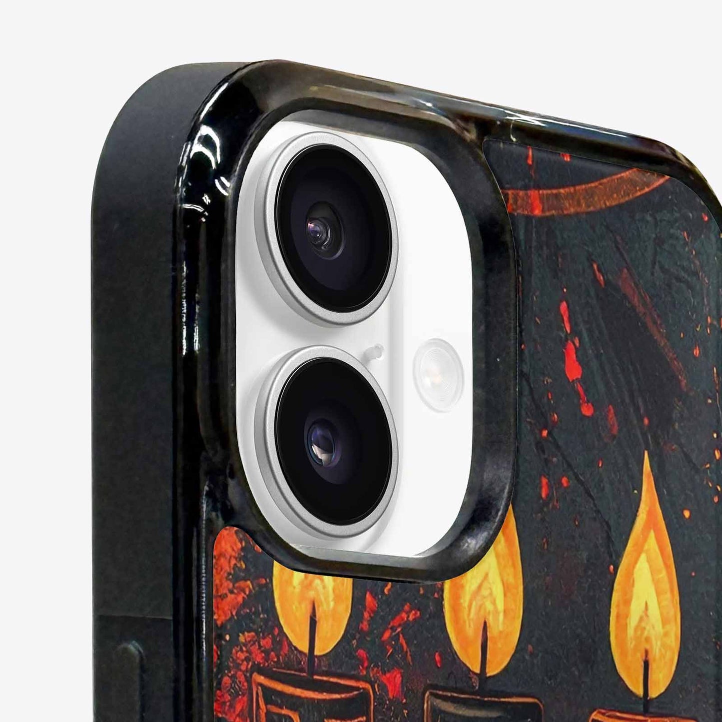 iPhone 16 Case — Kwanzaa Kinara Pattern Seamless Repeat African, Original Design Phone Case